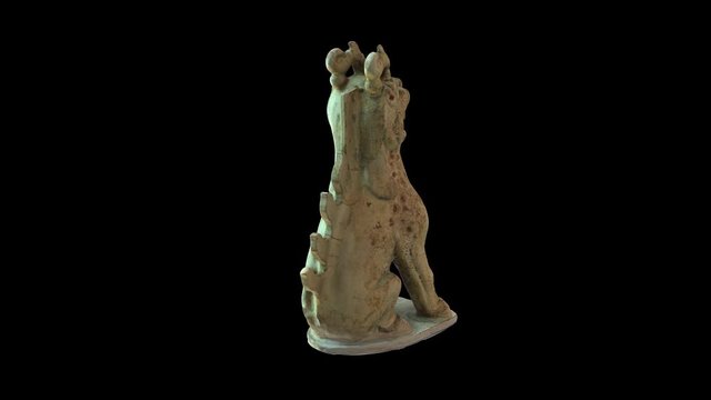 Chinese-Tomb guardian Chimera-3D MODEL SCAN ROTATION