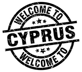 welcome to Cyprus black stamp