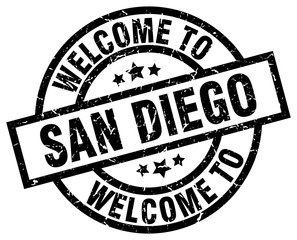 welcome to San Diego black stamp