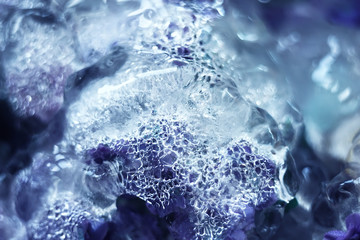 The texture of thawing ice. Abstract image, background.
