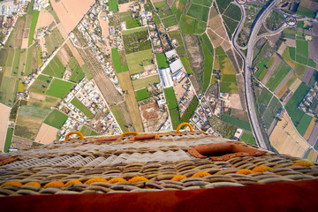 Landscape from air and basket for ail ballon 