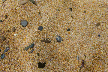 Sea sand texture close-up. Going to the sea on holidays