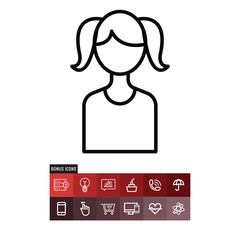 Daugther vector icon