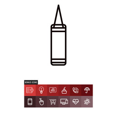 Obraz premium Punching bag vector icon