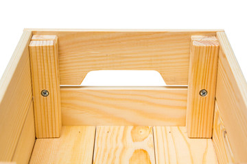 Wooden crate isolated on white