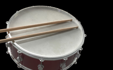 Fototapeta na wymiar Drum on background. Music instrument. 3D rendering.