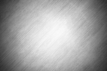 Texture background gray sheet metal with scratches. Polished steel plate.