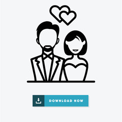 Couple vector icon
