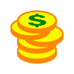 Coins vector icon