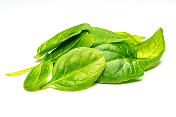 Spinach on white