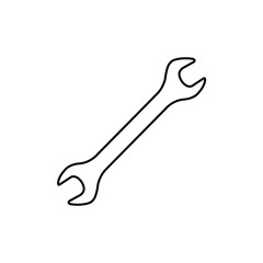 wrench line icon, logo on white background