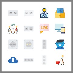 16 smartphone icon. Vector illustration smartphone set. online store and device icons for smartphone works