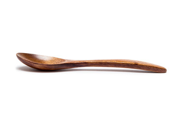 Wooden spoon isolated on white