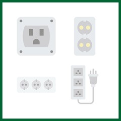 4 switch icon. Vector illustration switch set. socket icons for switch works