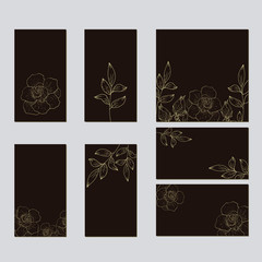 Vector template for wedding cards invitation.