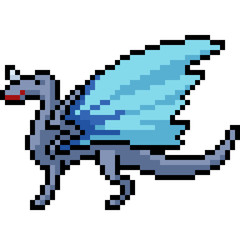 vector pixel art fantasy dragon