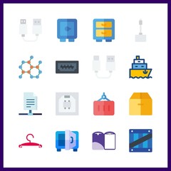 16 storage icon. Vector illustration storage set. container and chemical icons for storage works