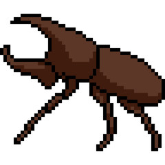 vector pixel art beetle