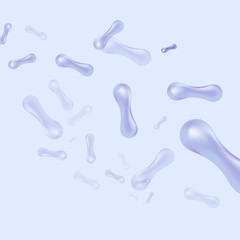 Probiotics Bacteria Vector illustration. Biology, Science background. Microscopic bacteria closeup.