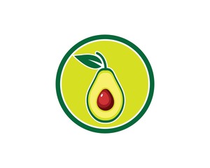 avocado illustration vector template