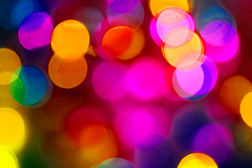 The lights from the lamps blurred