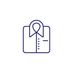 Ironed shirt line icon. Clothes, business, ironing. Laundry concept. Can be used for topics like garment care, hotel service, laundering