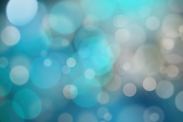 Fototapeta premium Blue bokeh abstract background.