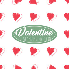 Valentine Seamless Pattern Heart shape for Greeting Card, Invitation and Banner