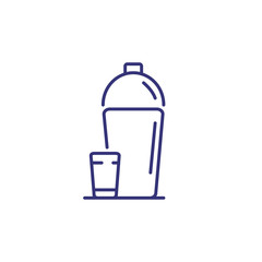Shaker line icon. Glass, shot, bartender. Cocktail concept. Can be used for topics like bar, barman tools, alcohol