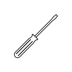 Screwdriver icon line style, logo on white background