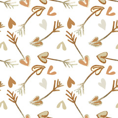 Seamless Pattern with Love Elements.