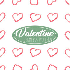 Valentine Seamless Pattern Heart shape for Greeting Card, Invitation and Banner