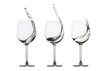 Water splashing from a glass