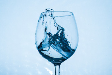 Water splashing from a glass