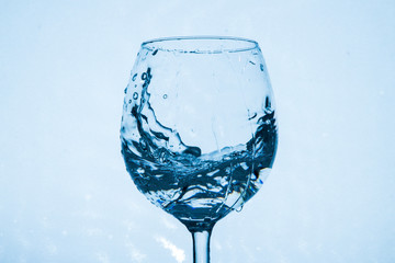 Water splashing from a glass