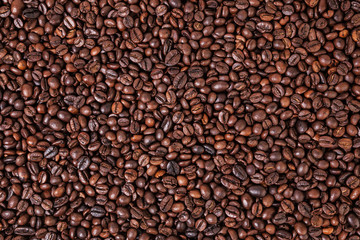 Roasted coffee beans background