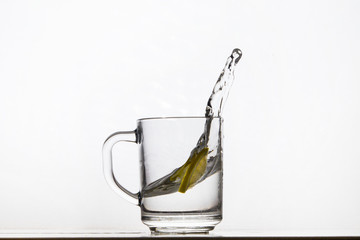 Water splashing from a glass