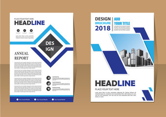 Business abstract vector template. Brochure design, cover modern layout, annual report, poster, flyer in A4 with colorful triangles, geometric shapes for tech, science, market with light background