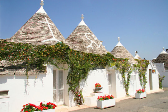 Truli houses in the center of Alberobello, Puglia, Italy.
