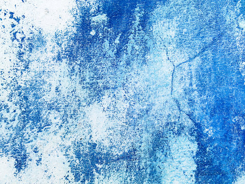 Wall blue abstract painting background