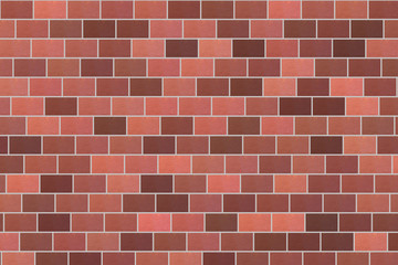 Brick wall, background colored in red tones