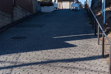 坂道の滑り止め模様