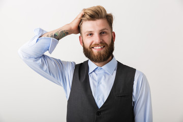 Portrait of a confident young bearded businessman