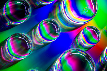 Abstract Rainbow Water Drops