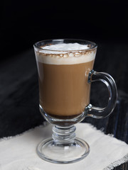 Glass of Irish coffee