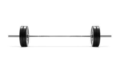 Barbell on white background, included clipping path