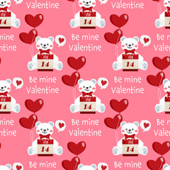 Valentine's Day seamless pattern.