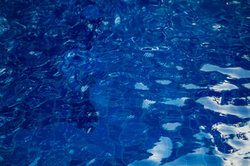 blue water in the pool