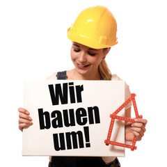 Wir bauen um!