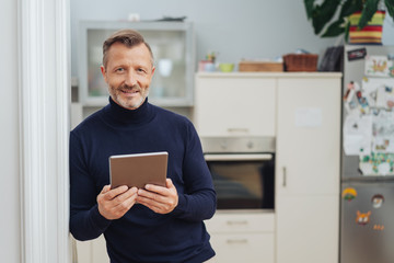 Relaxed confident middle-aged man